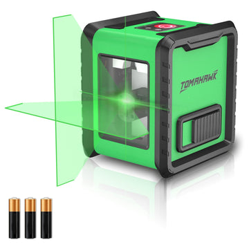 Line Laser Level - 2 Green Line Self-Levelling 98ft Cross - TLC-2315-2