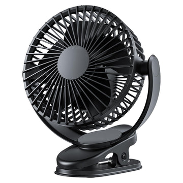 Cordless Fan - 5 Inch, 120mm Blade, 360 Degree Adjustable Rotation, Speed Control Knob - DCF-3465