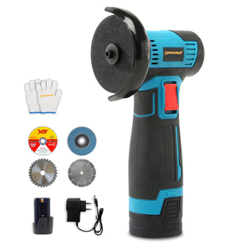 Brushless Cordless Mini Angle Grinder - 12 V, 8500 RPM, 80mm, 2Ah Li-Ion, Single Speed Control
