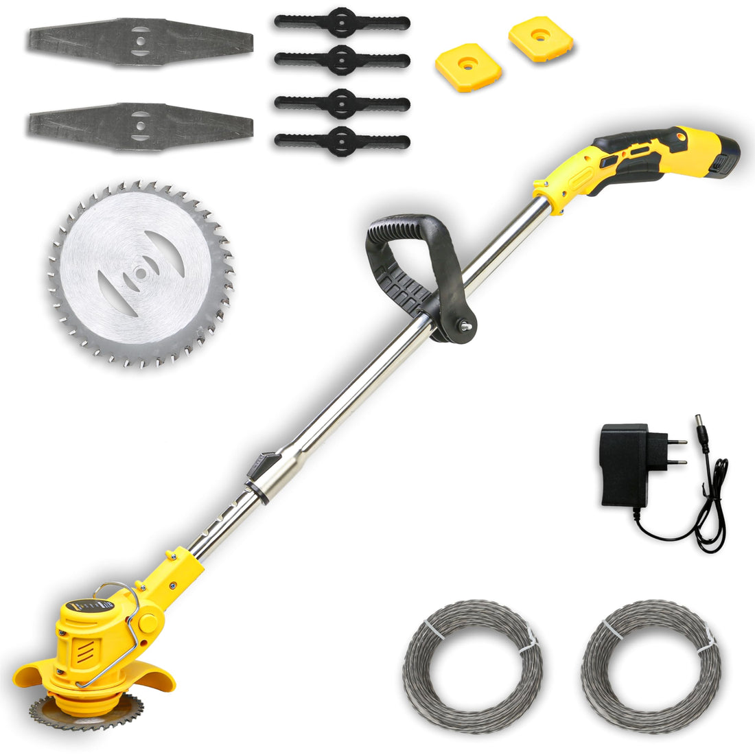 Tomahawk Cordless String Trimmer - 12V 1x 1.5Ah Battery - Lawn Mower Attachment