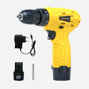 12V 10mm Cordless Screwdriver & Drill w/ Ph2xSL6x65mm Bit T7386