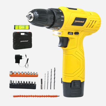 12V 10mm Cordless Screwdriver & Drill Set of 25pcs, T7500