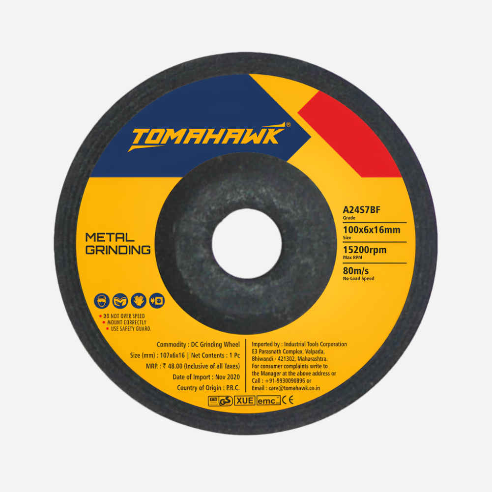 TOMAHAWK 4"x6mm Grinding Wheel for Metal